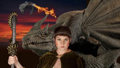 Oracle with a dragon